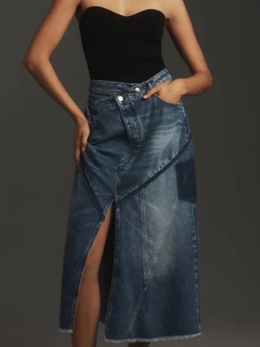 Anthropologie Pilcro Reworked Denim Skirt - Size 6
